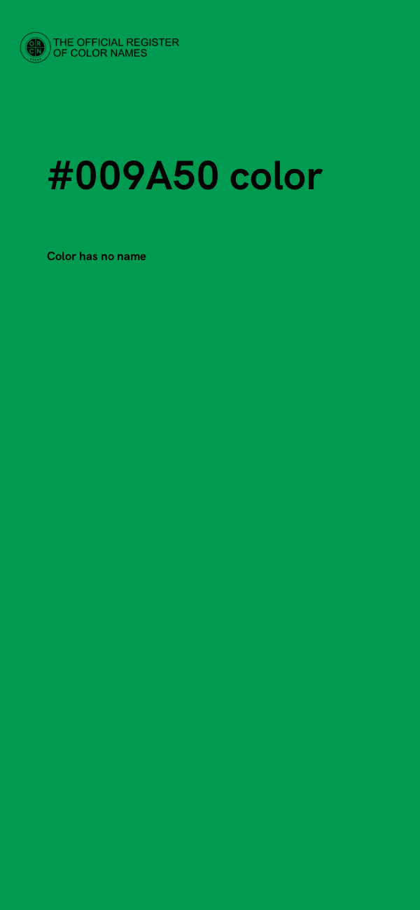 #009A50 color image