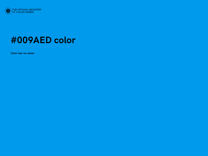 #009AED color image