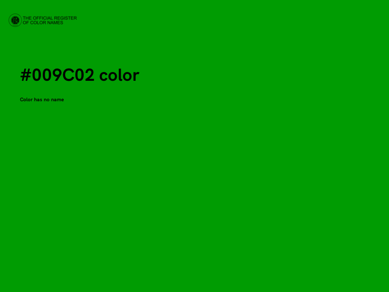 #009C02 color image