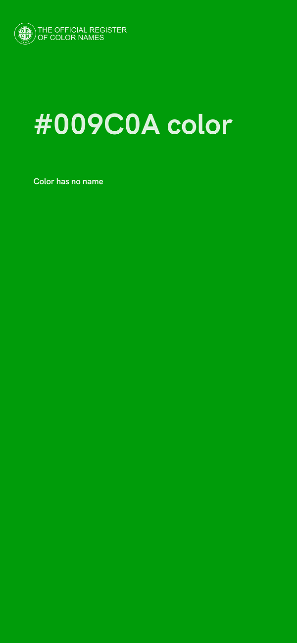 #009C0A color image