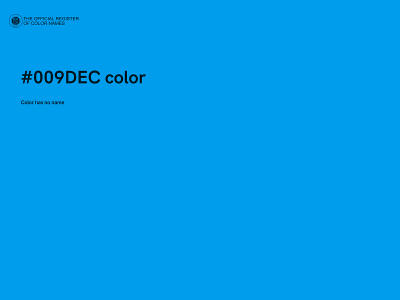 #009DEC color image
