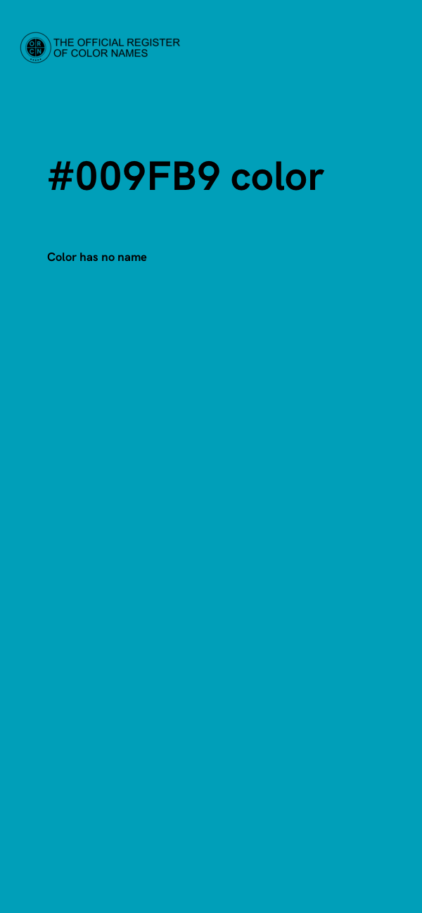 #009FB9 color image