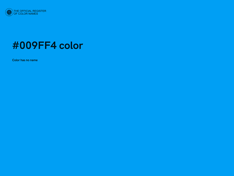 #009FF4 color image