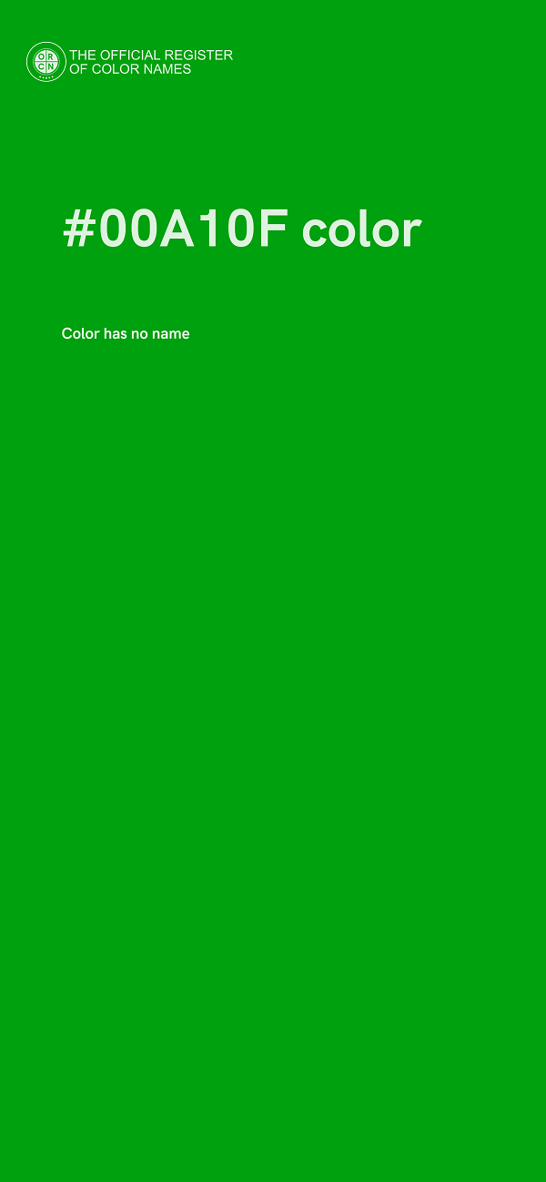 #00A10F color image