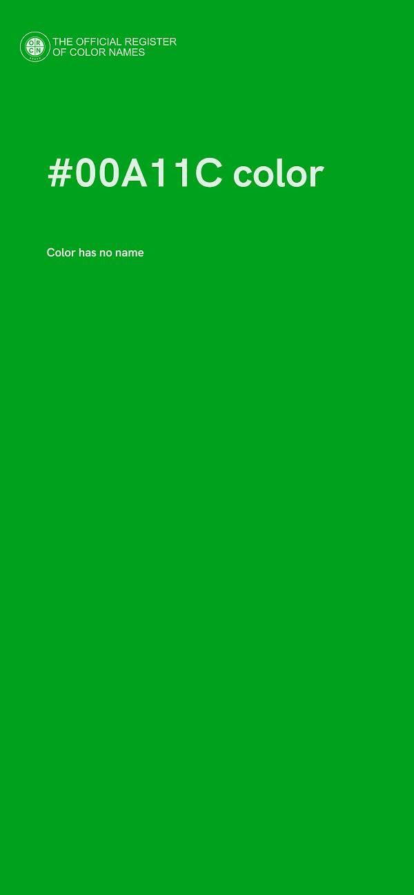 #00A11C color image