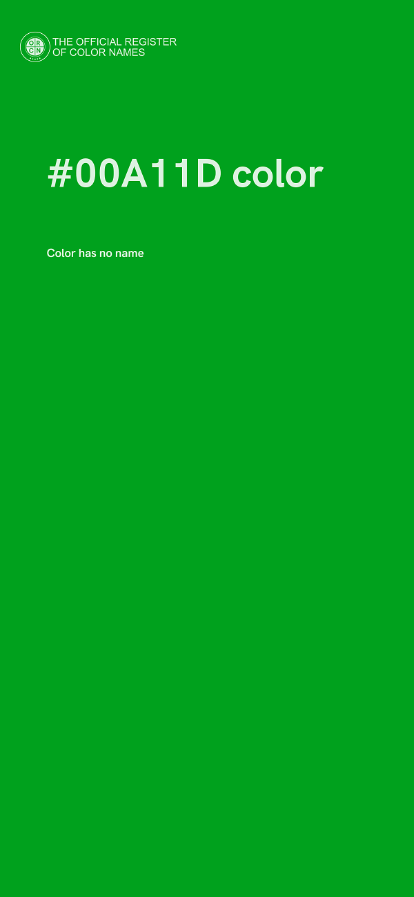 #00A11D color image