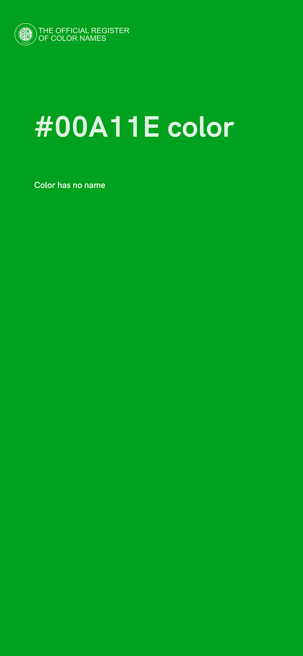 #00A11E color image