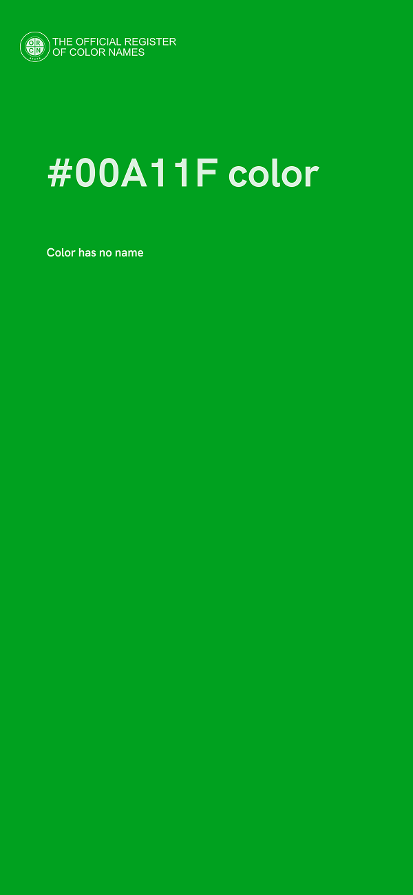 #00A11F color image