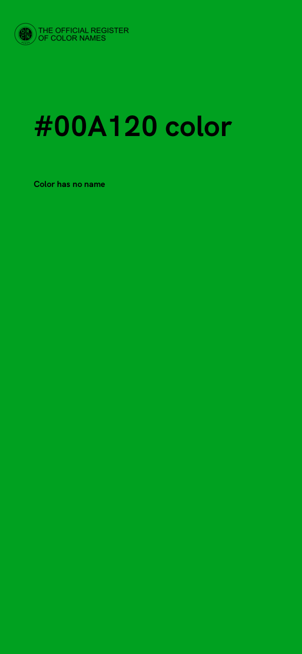 #00A120 color image