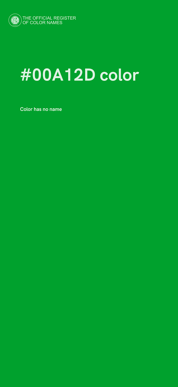 #00A12D color image