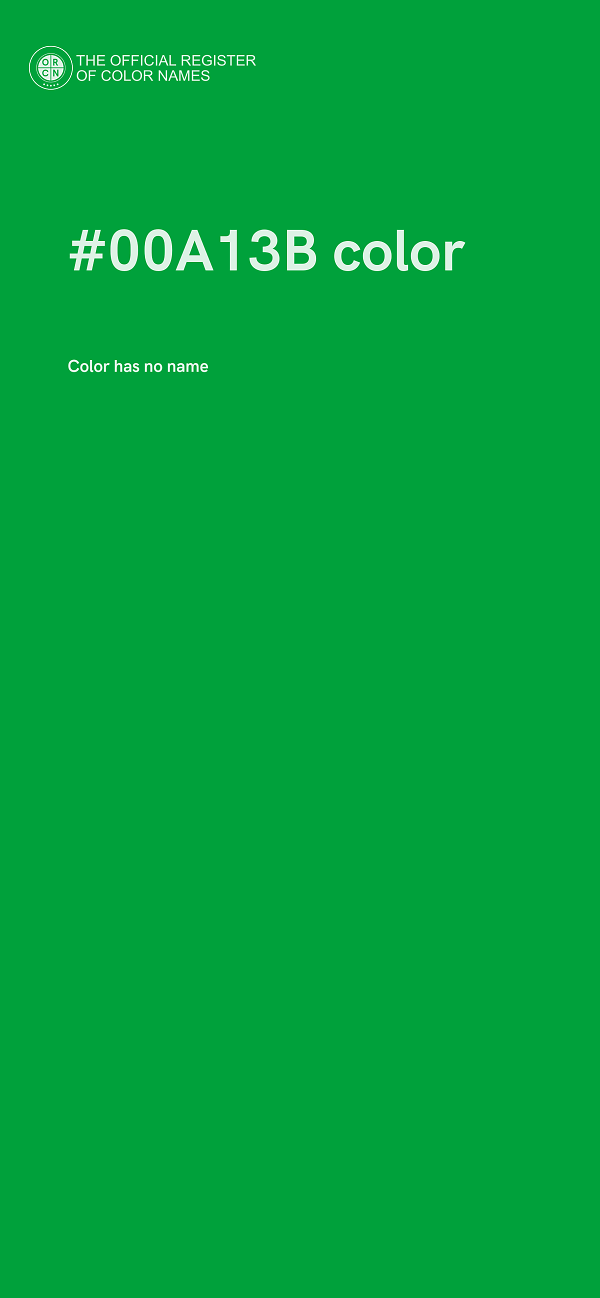#00A13B color image