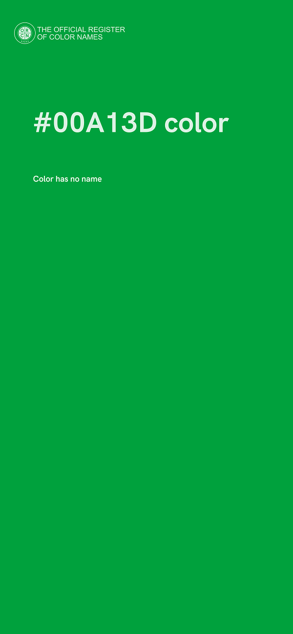 #00A13D color image
