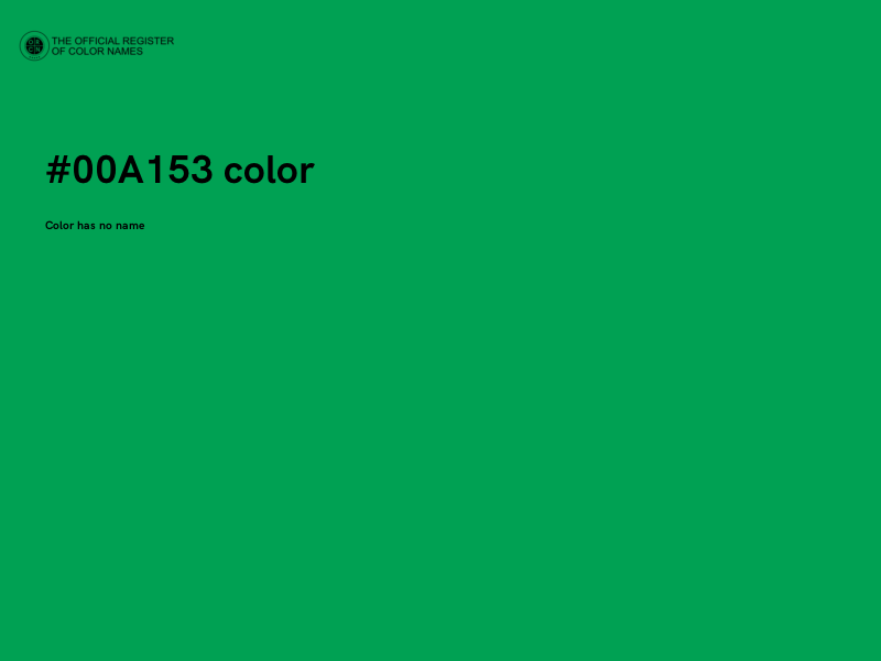 #00A153 color image