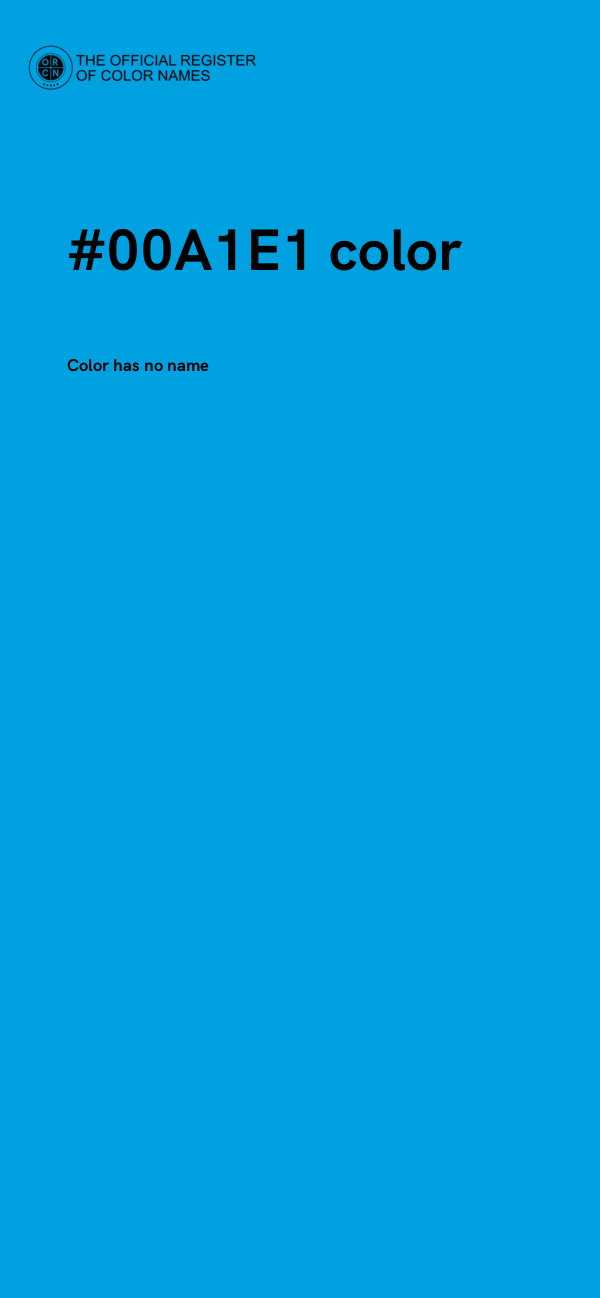 #00A1E1 color image