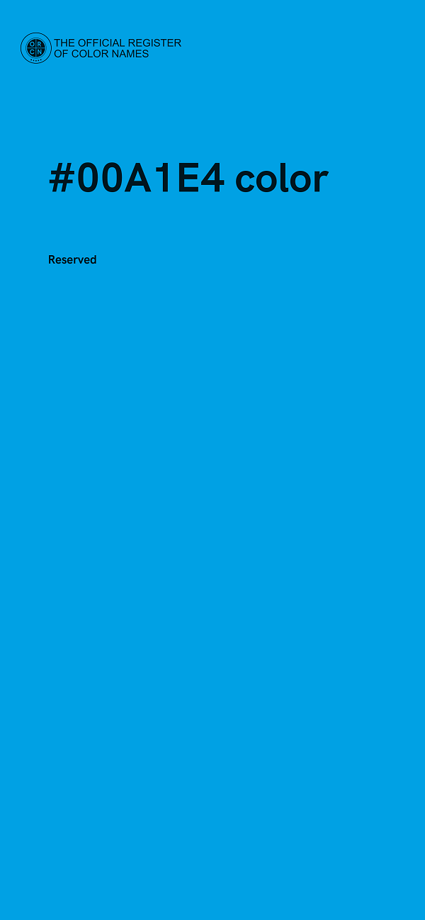 #00A1E4 color image