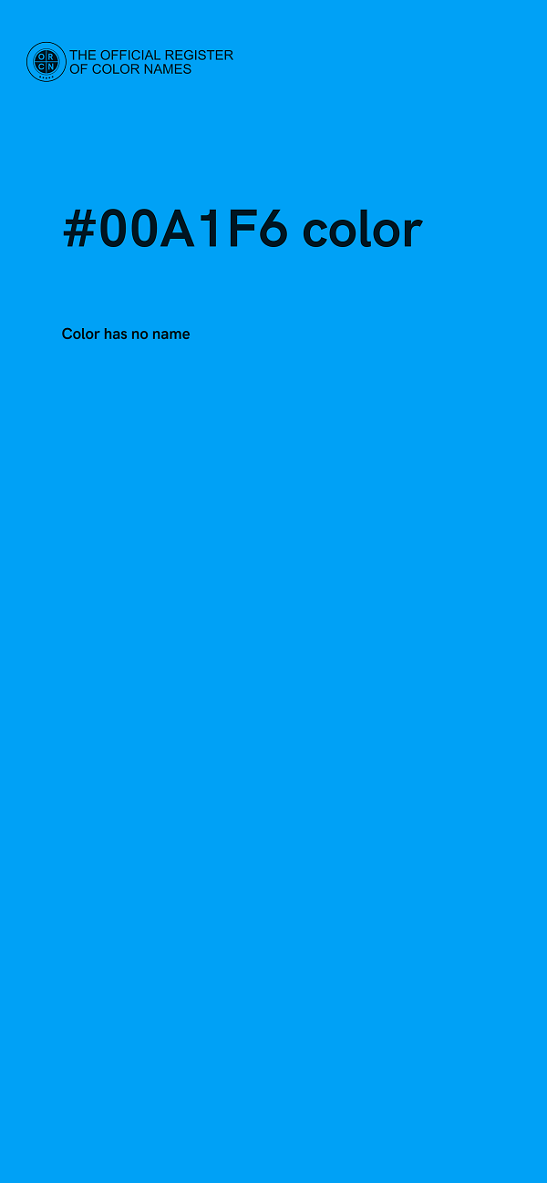 #00A1F6 color image