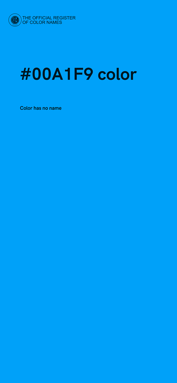 #00A1F9 color image