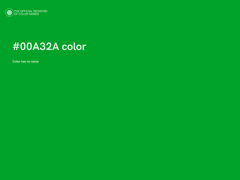 #00A32A color image