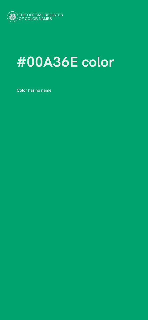 #00A36E color image