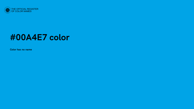 #00A4E7 color image