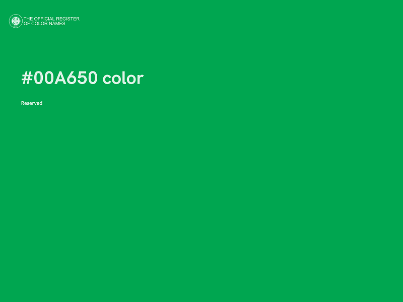 #00A650 color image