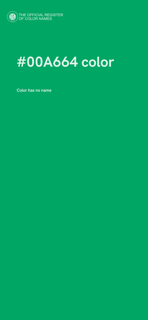 #00A664 color image