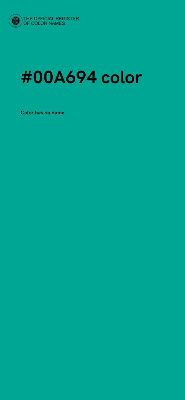 #00A694 color image