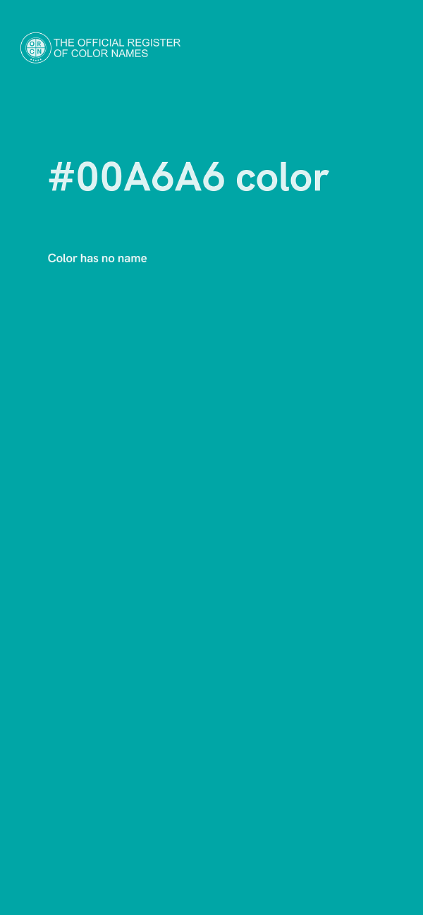 #00A6A6 color image