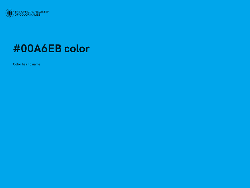 #00A6EB color image