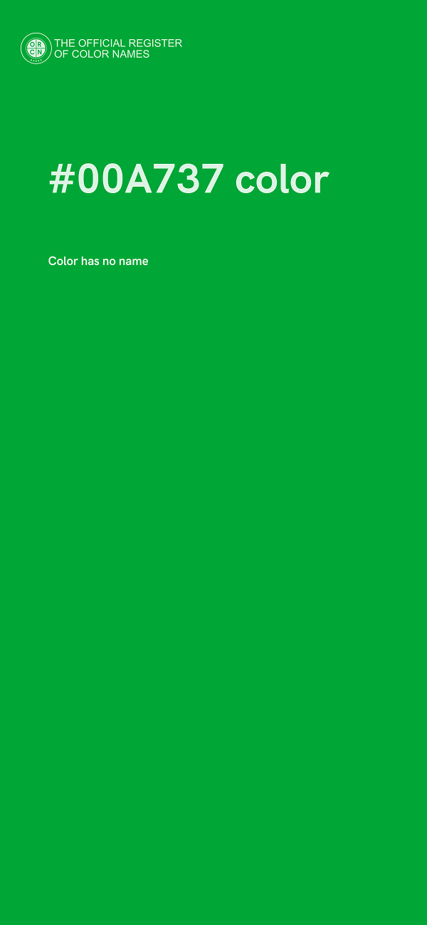 #00A737 color image