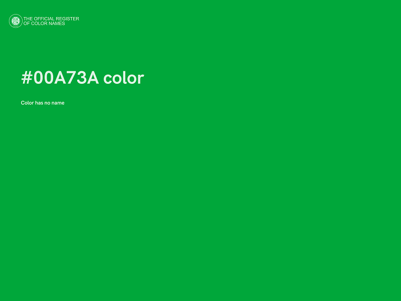 #00A73A color image