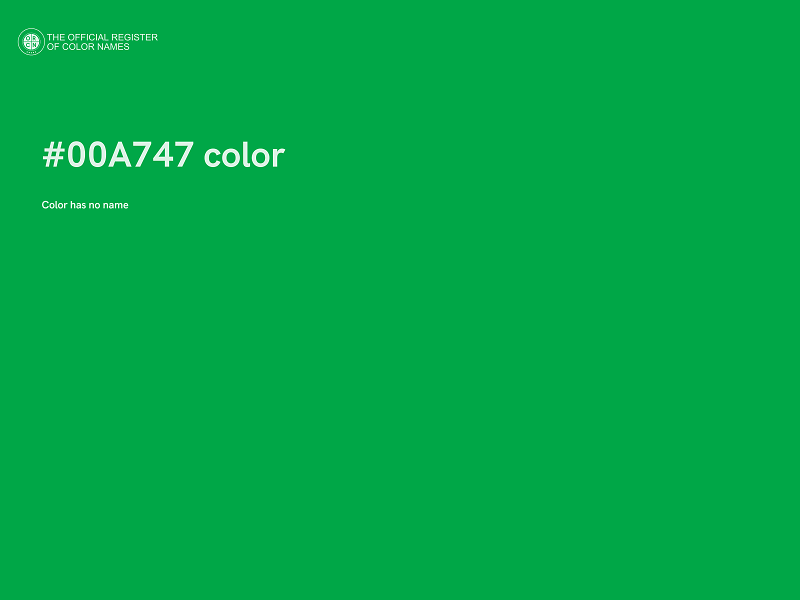 #00A747 color image