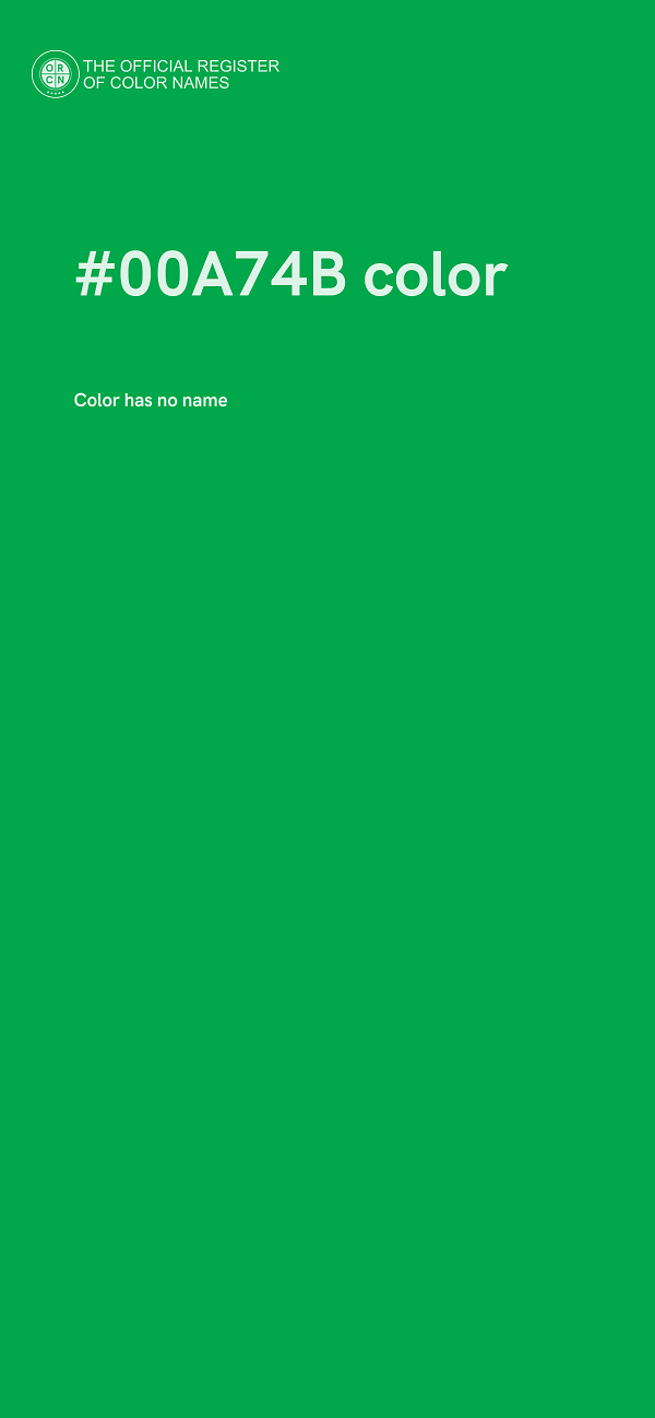 #00A74B color image