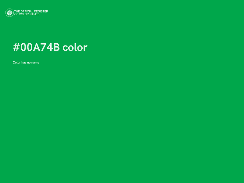 #00A74B color image