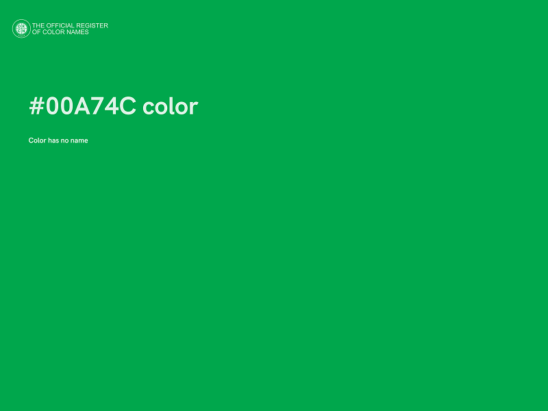 #00A74C color image