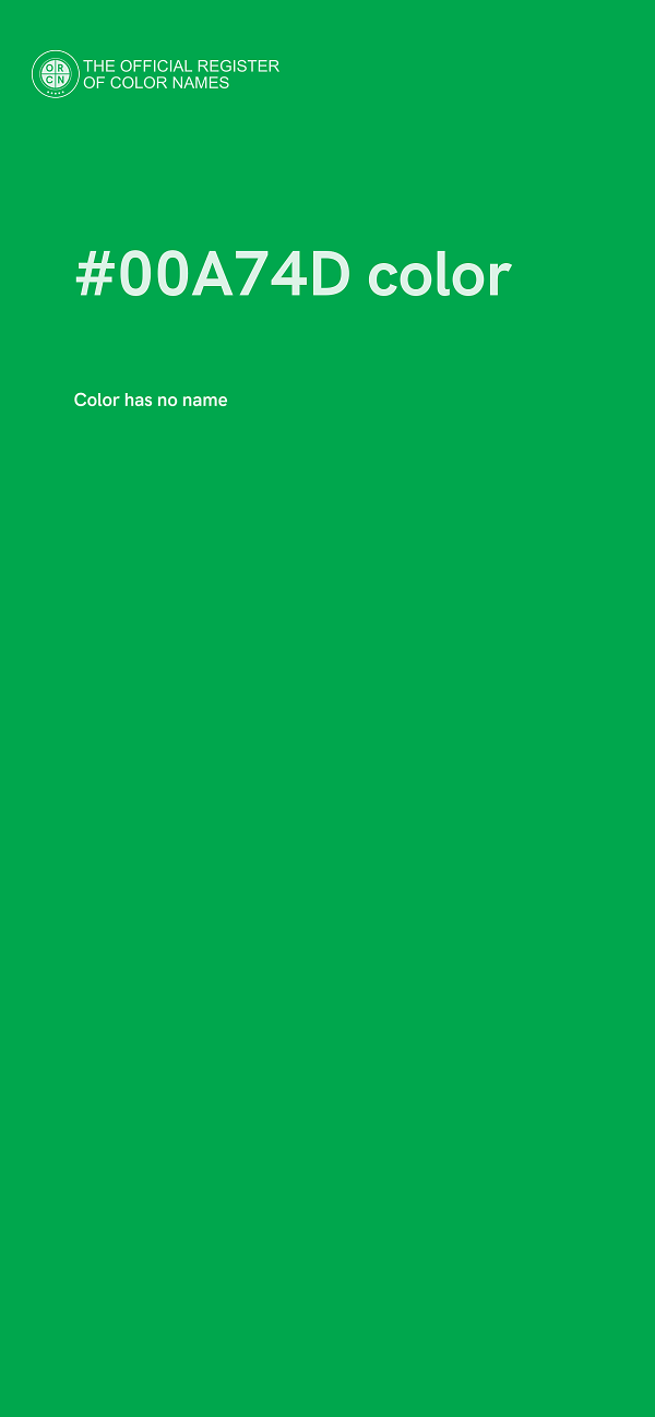 #00A74D color image