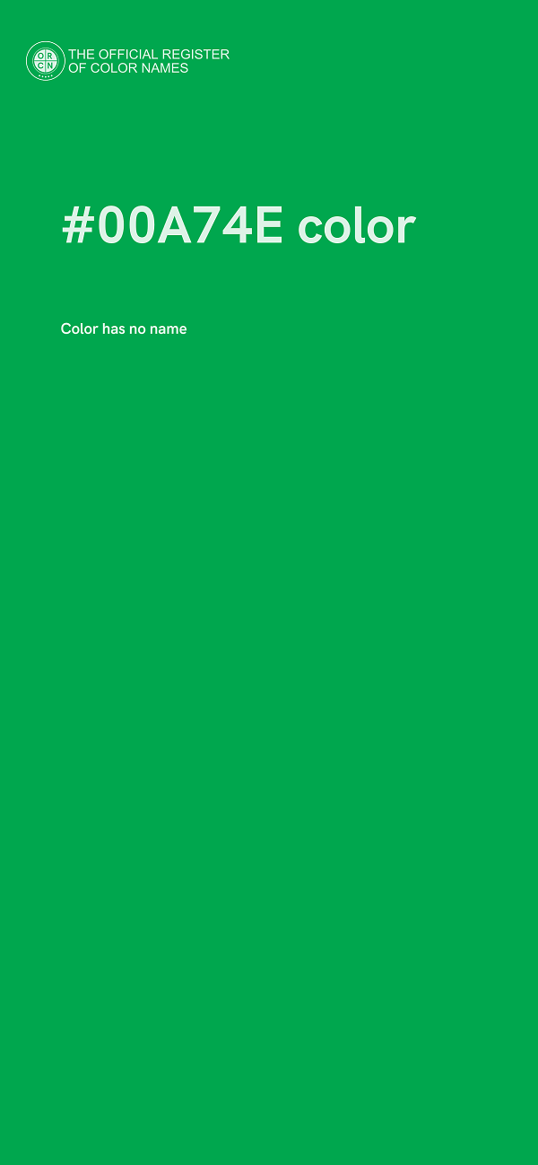 #00A74E color image