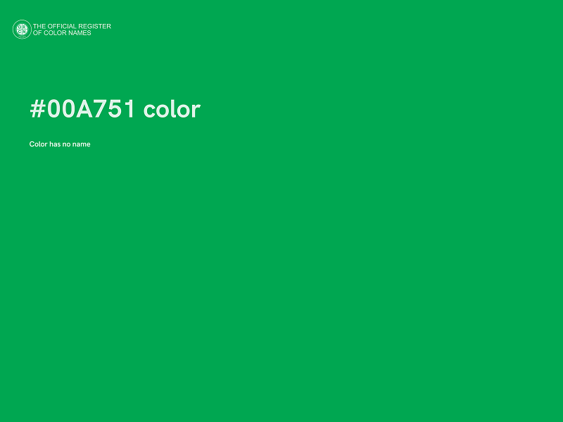 #00A751 color image