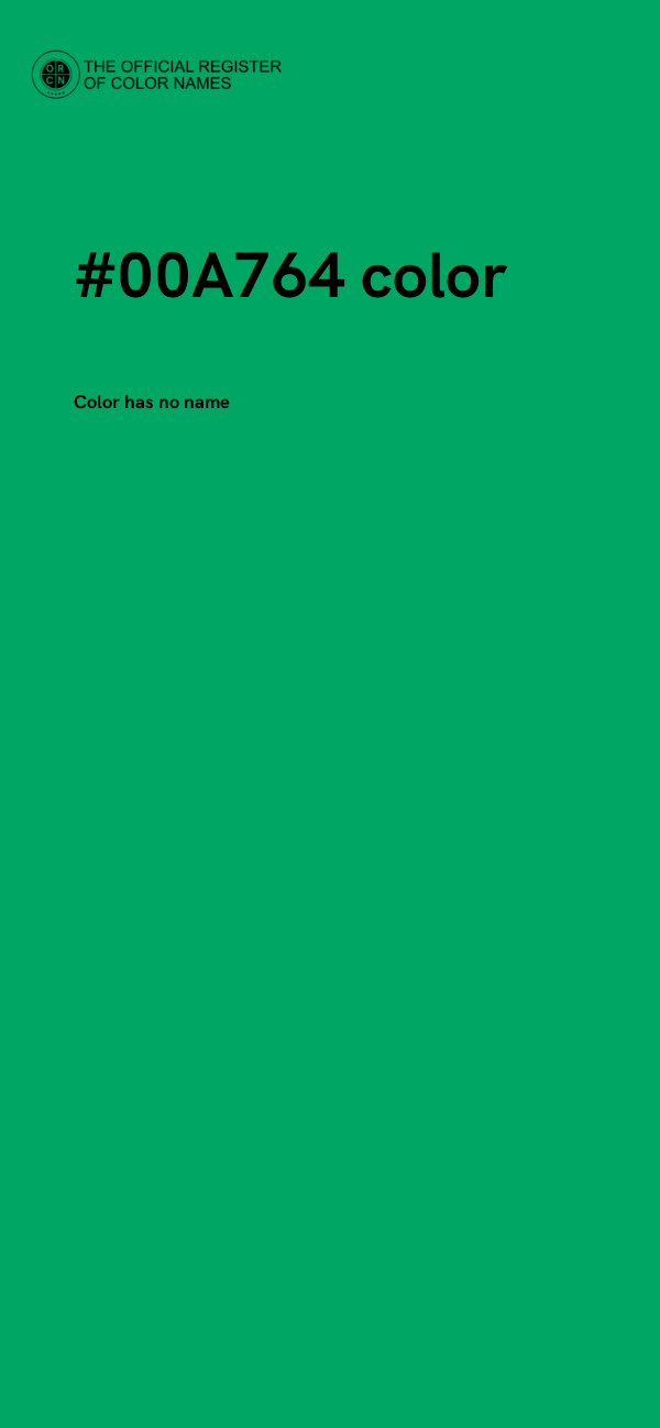 #00A764 color image