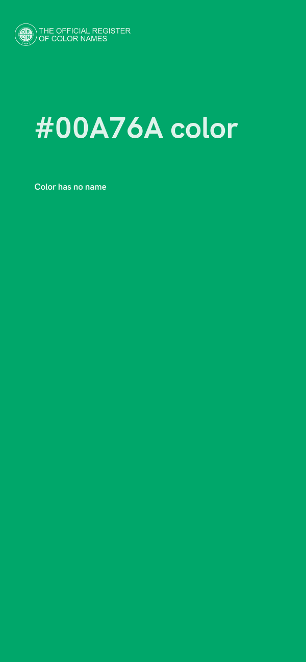 #00A76A color image