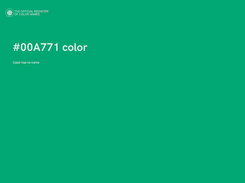 #00A771 color image