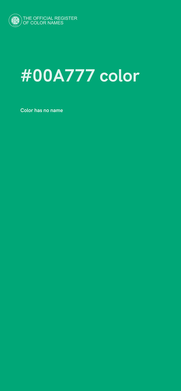 #00A777 color image
