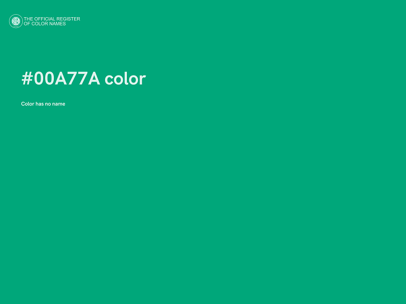 #00A77A color image