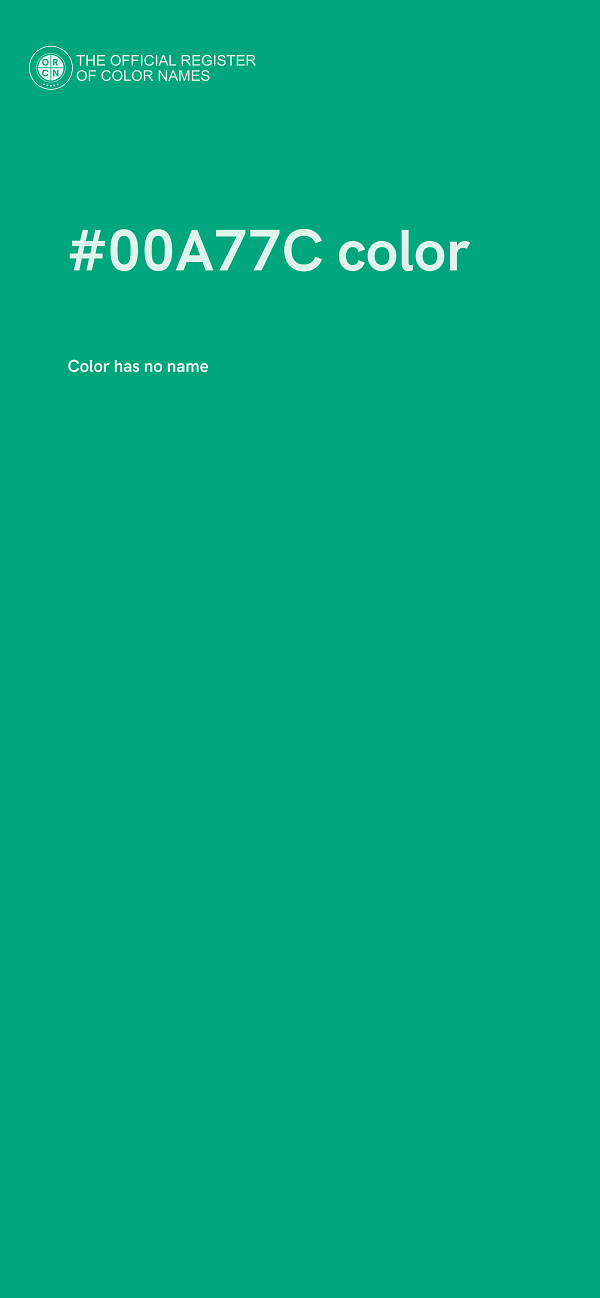 #00A77C color image