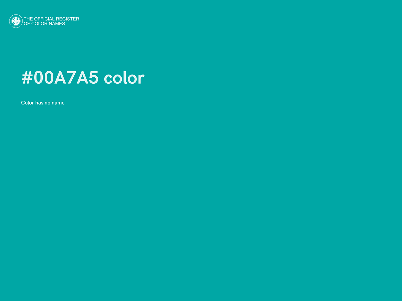 #00A7A5 color image