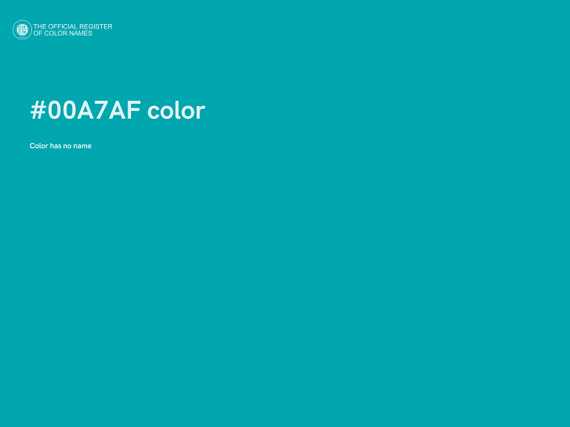 #00A7AF color image