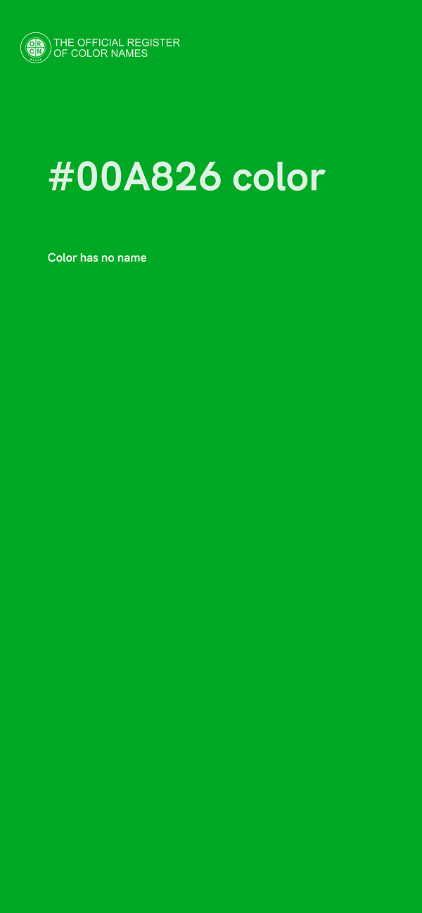 #00A826 color image