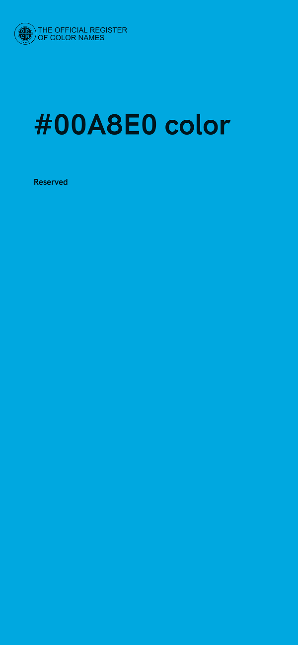 #00A8E0 color image