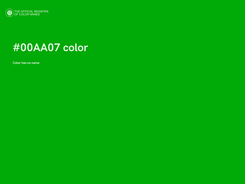 #00AA07 color image