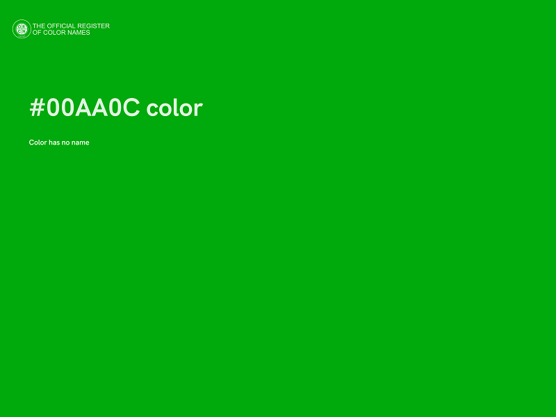 #00AA0C color image